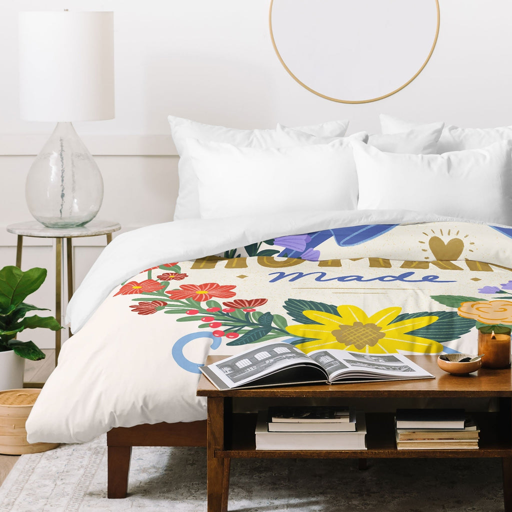 Design by Spark Love Human Made Floral Wreath Duvet Cover