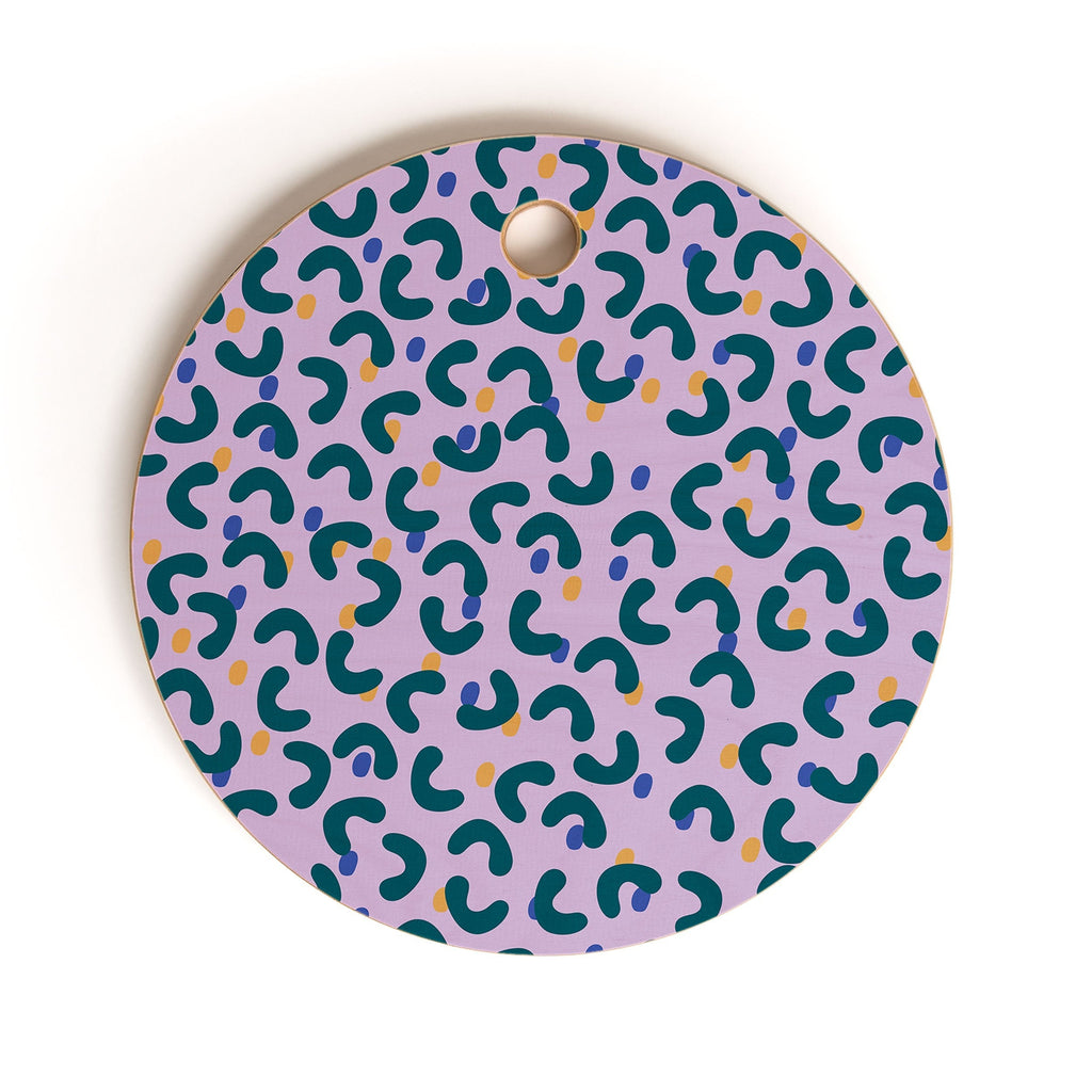 Camilla Foss Pebbles Mix Cutting Board Round