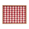 DENY Designs Red Gingham plus Stars Rectangular Tray