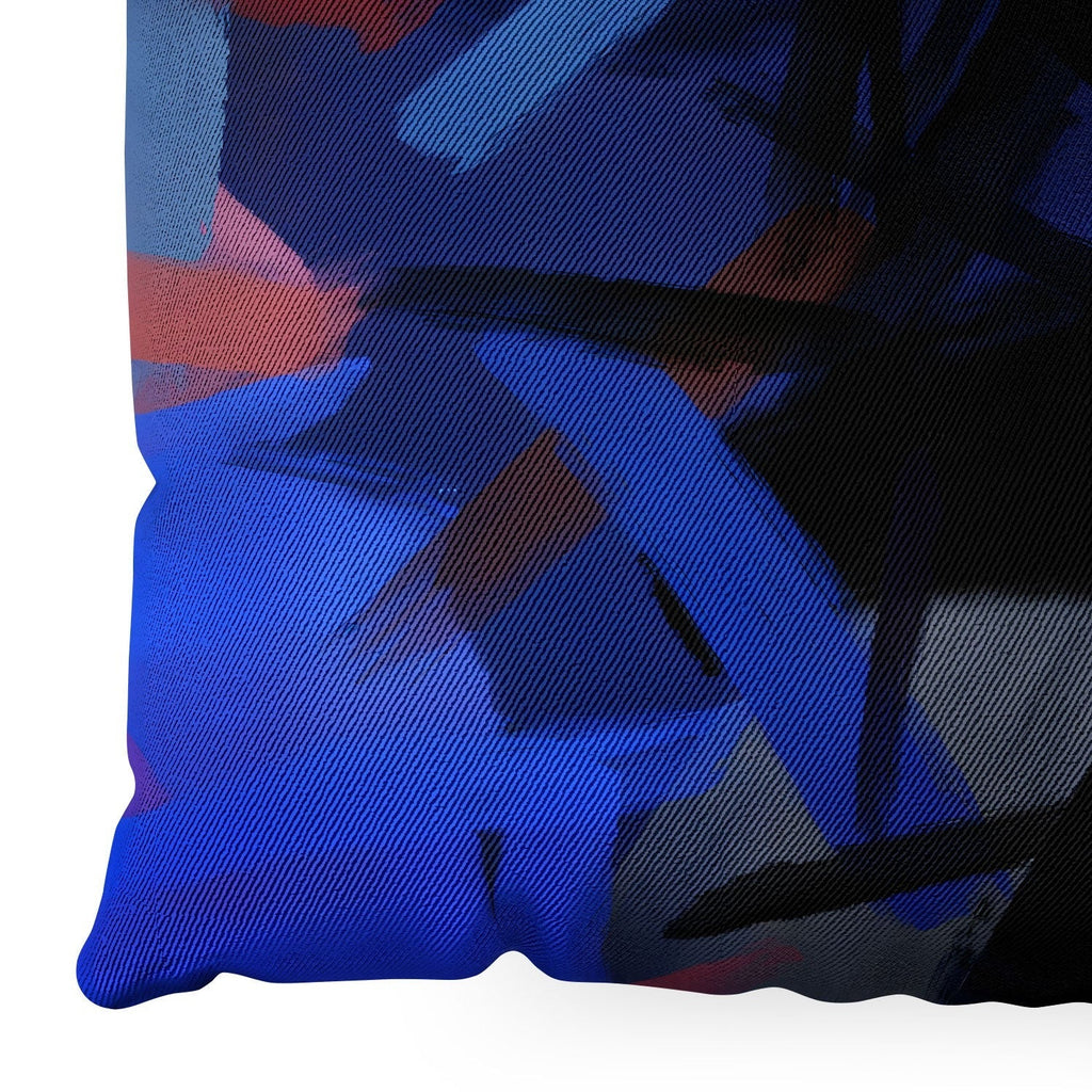 83 Oranges Midnight Sparks Floor Pillow Square
