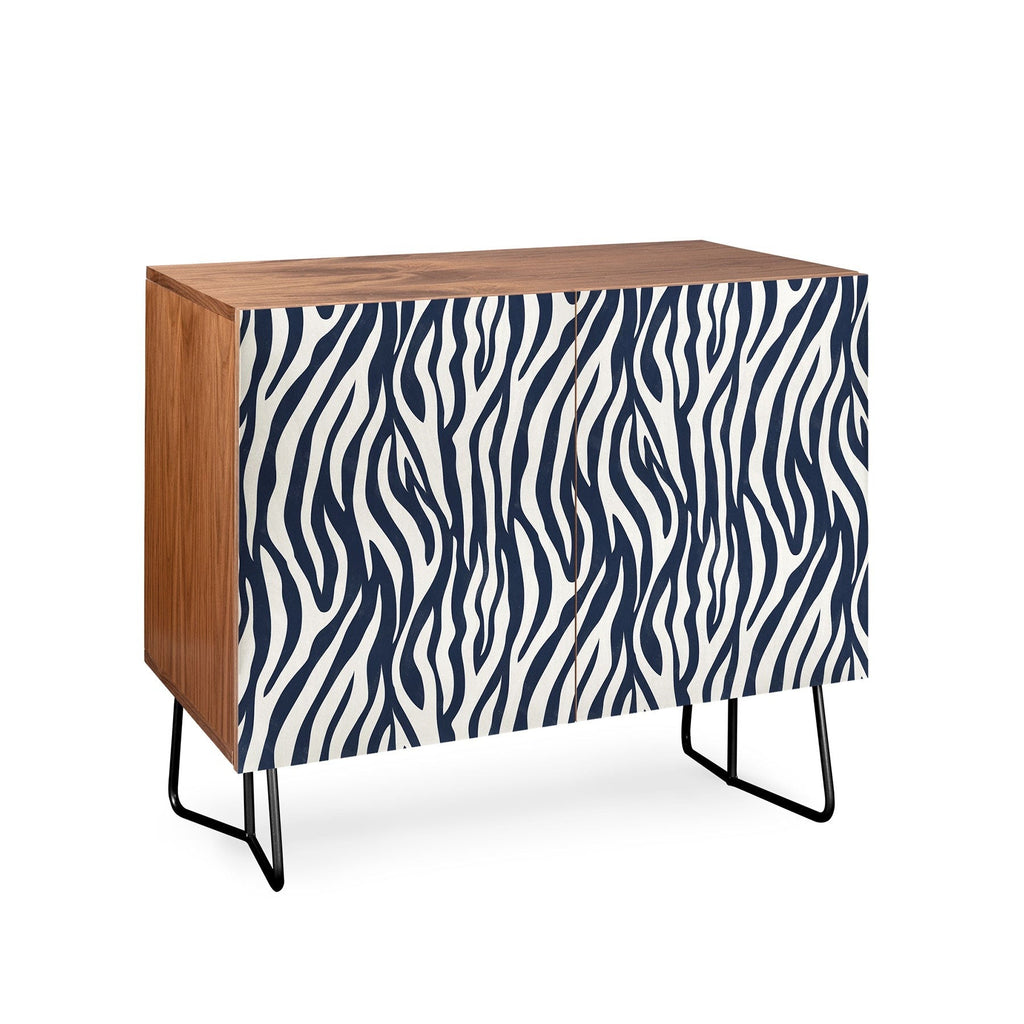 Avenie BR Navy Tiger Stripes Credenza