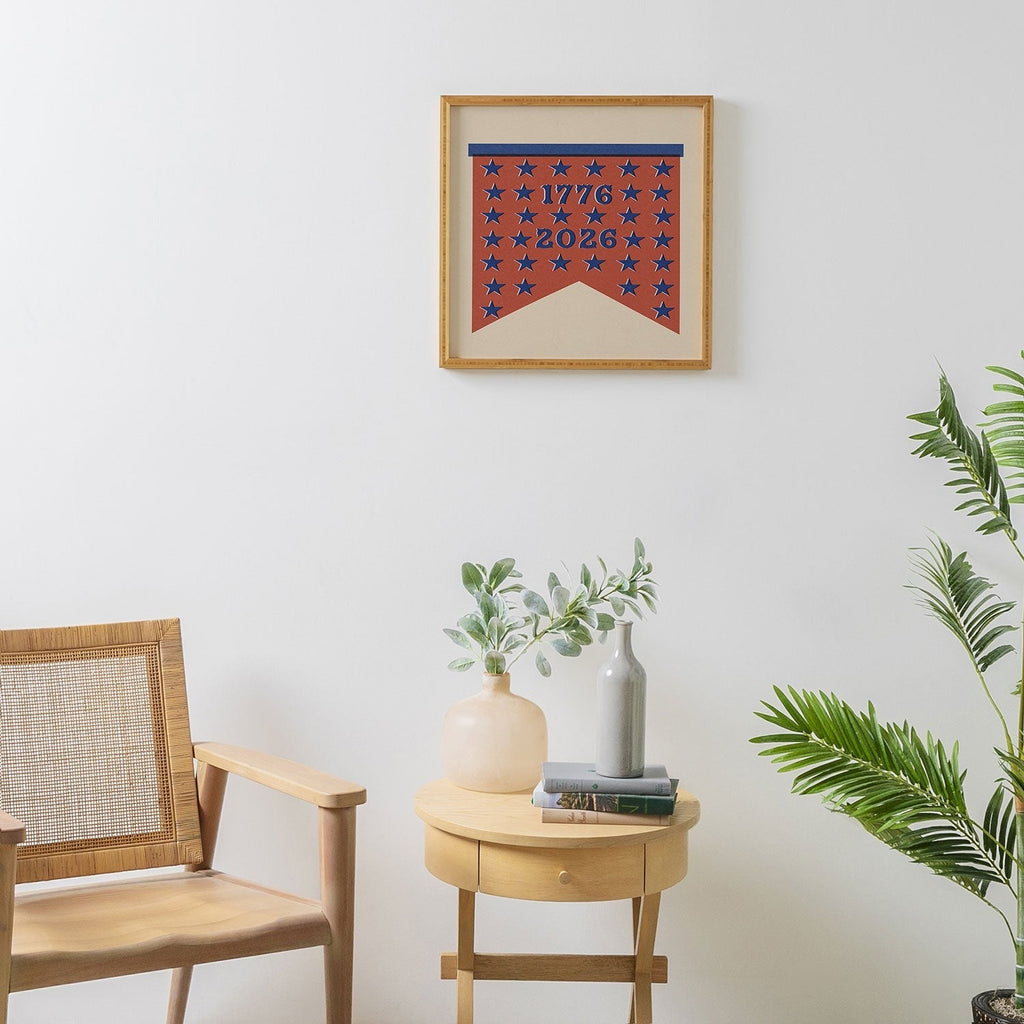 DENY Designs Star Banner Framed Wall Art