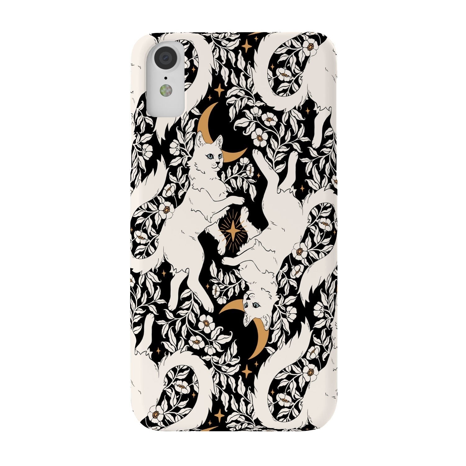 Avenie Celestial Cats Gold Phone Case