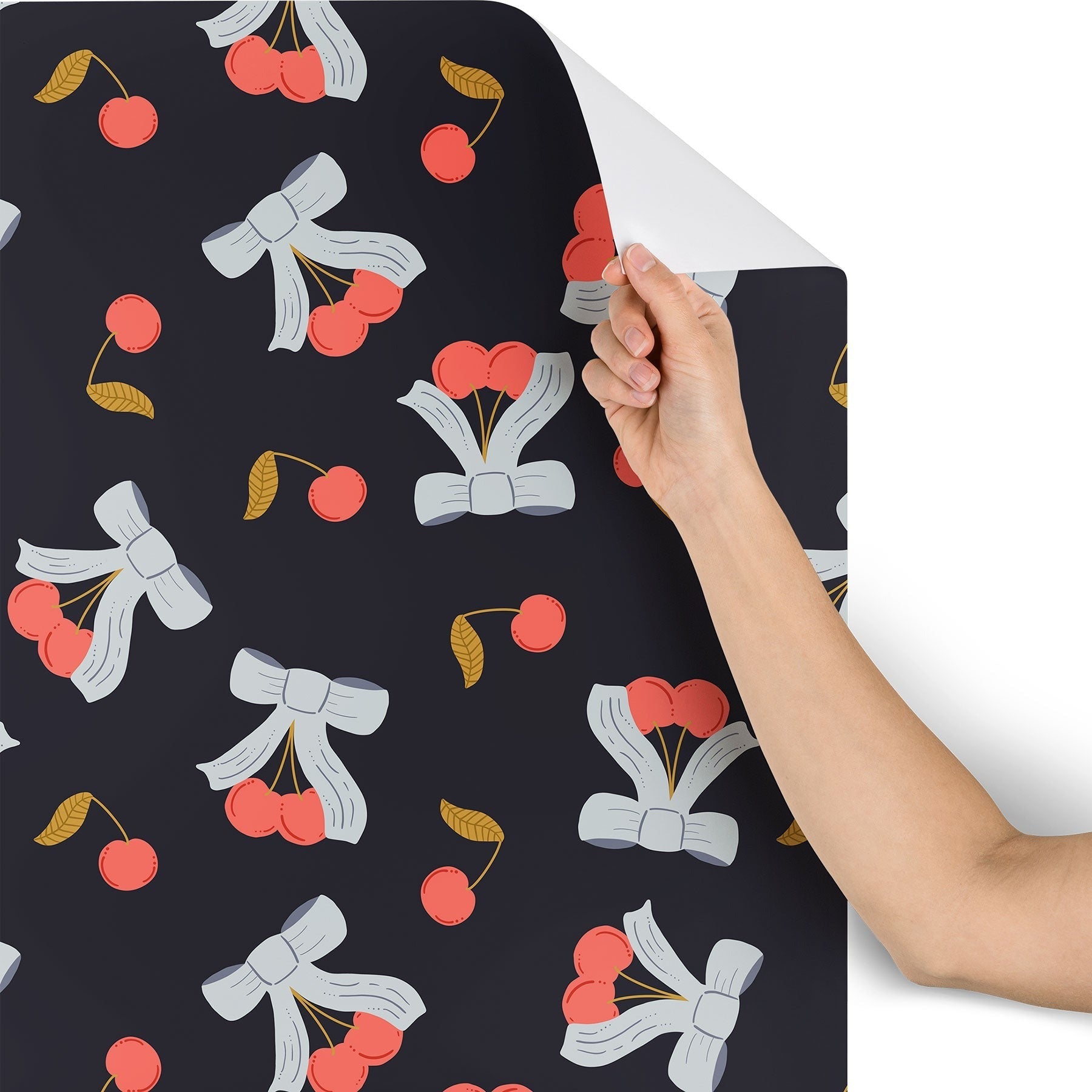 Jennifer Labre Cherries and Bows Wallpaper