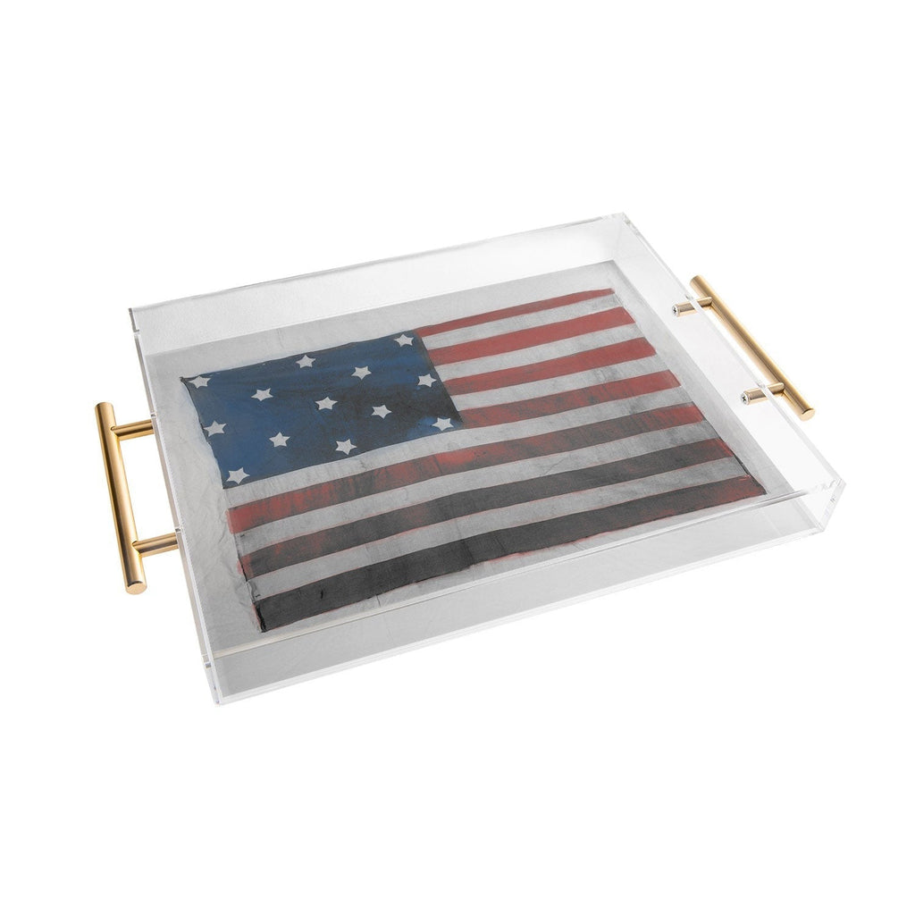 DENY Designs Flag Attributed to Elizabeth Schuyler Hamilton Acrylic Tray