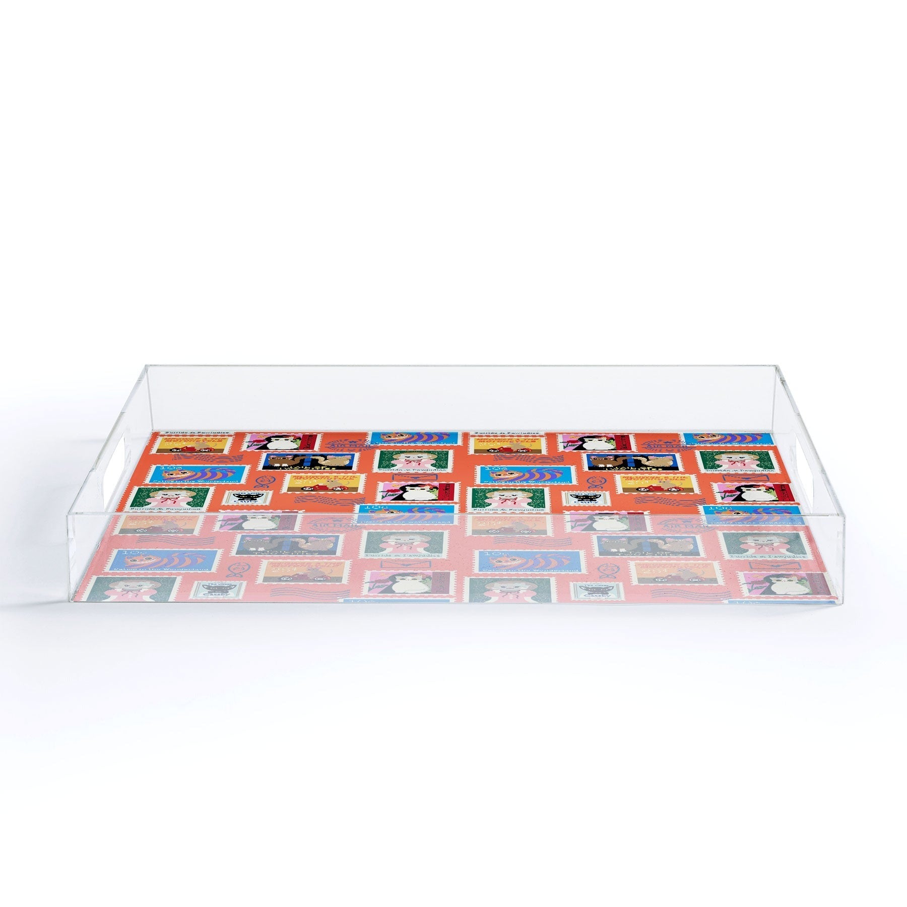Design by Spark Classic Book Cat Stamps Acrylic Tray