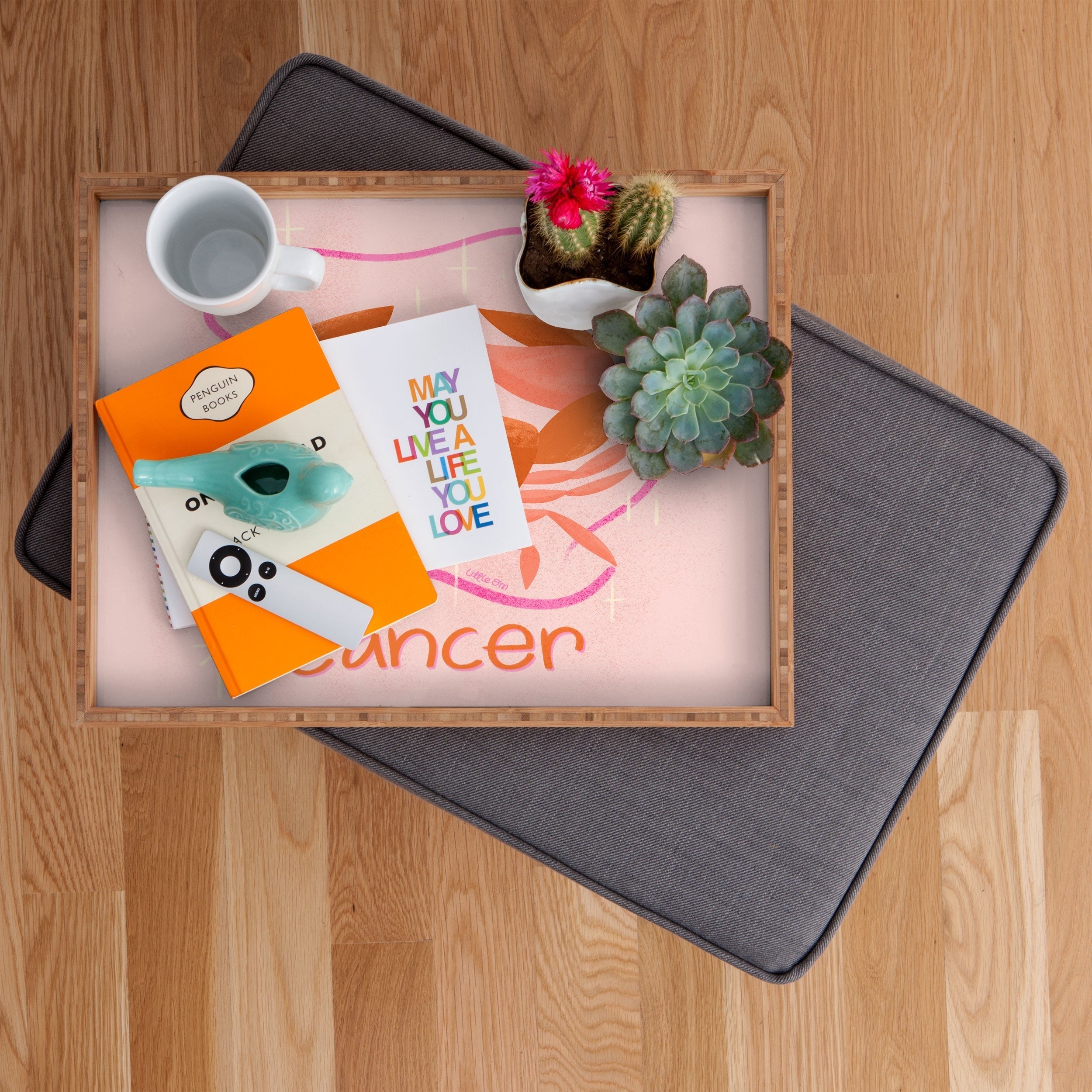 Little Om Zodiac Signs Cancer Rectangular Tray