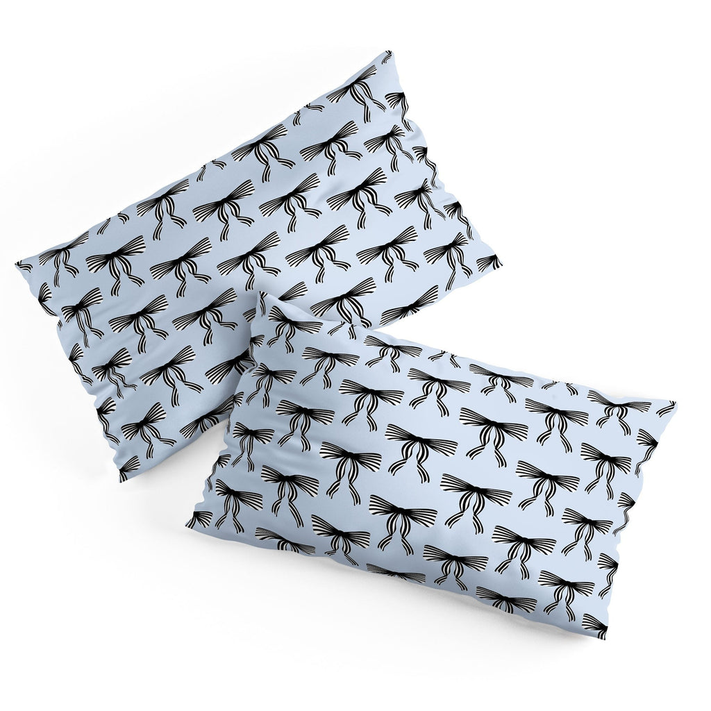 Design by Spark Black Striped Bows Pillow Shams