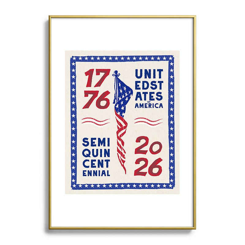 DENY Designs Retro 76 26 Metal Framed Art Print