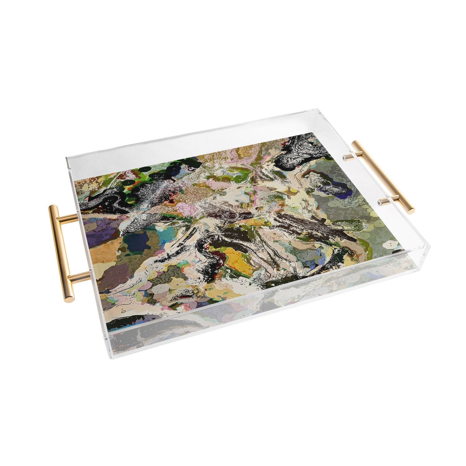 83 Oranges Echoes Beneath the Surface Acrylic Tray