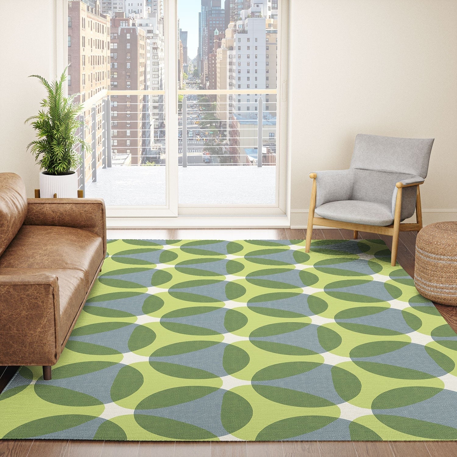 Marta Barragan Camarasa Stylish Retro Circle Area Rug