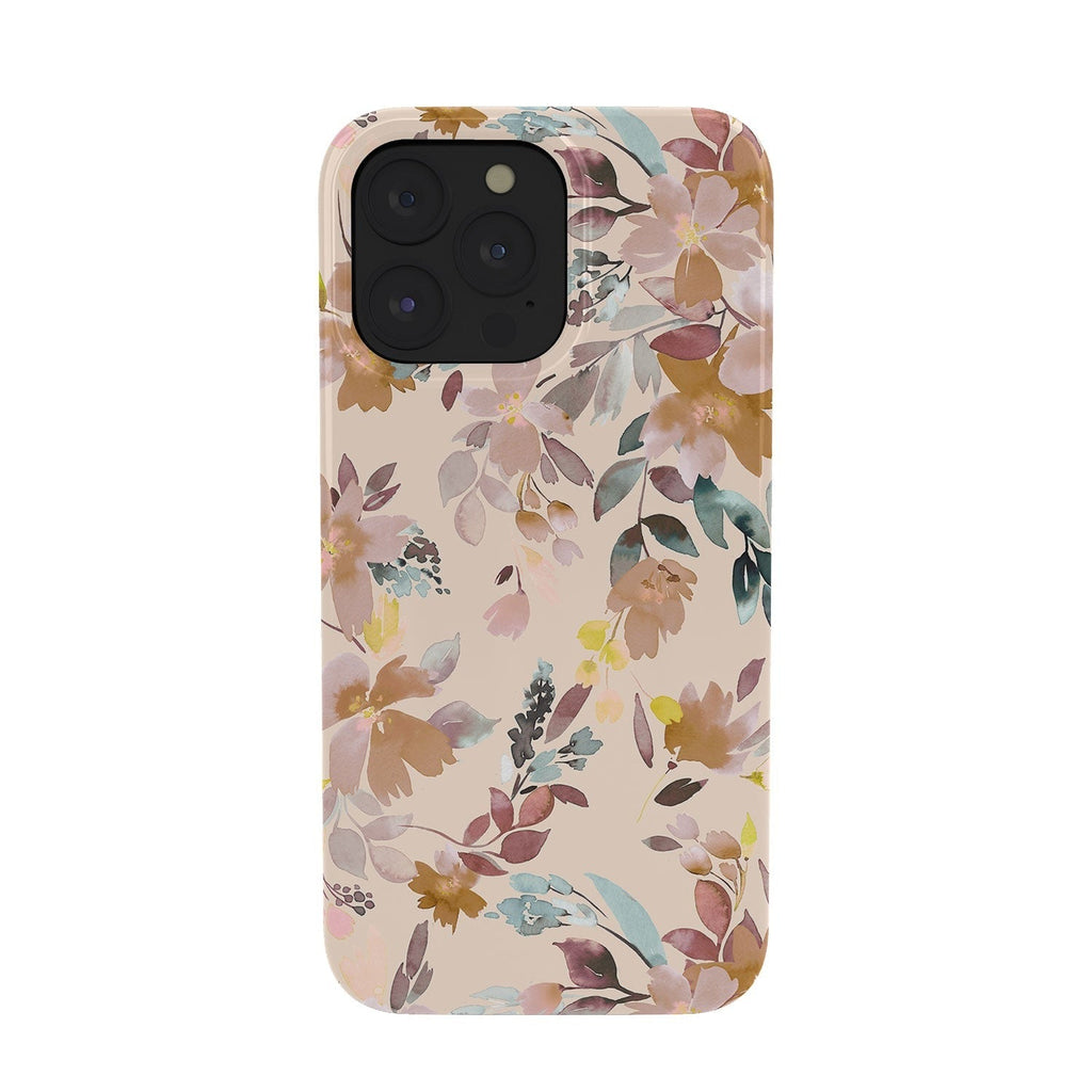 Ninola Design Botanic Retreat Floral Oleander Whimsical Soft Pink Phone Case