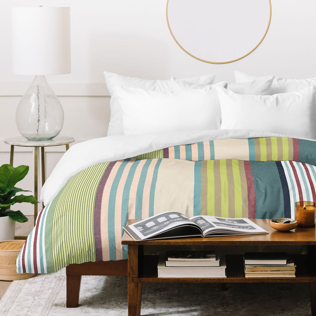 Marta Barragan Camarasa Colorful Stripe Delight Duvet Cover