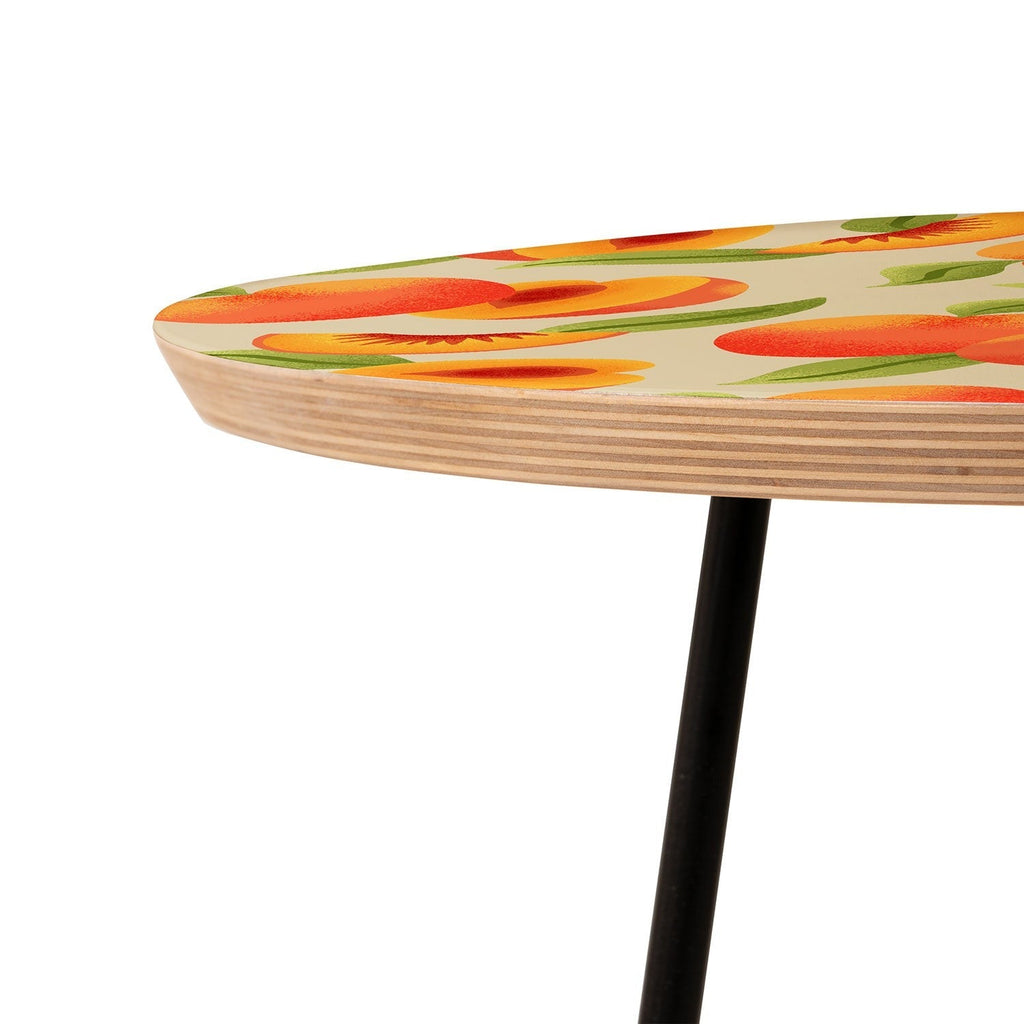 Jessica Molina Peach Pattern Round Side Table
