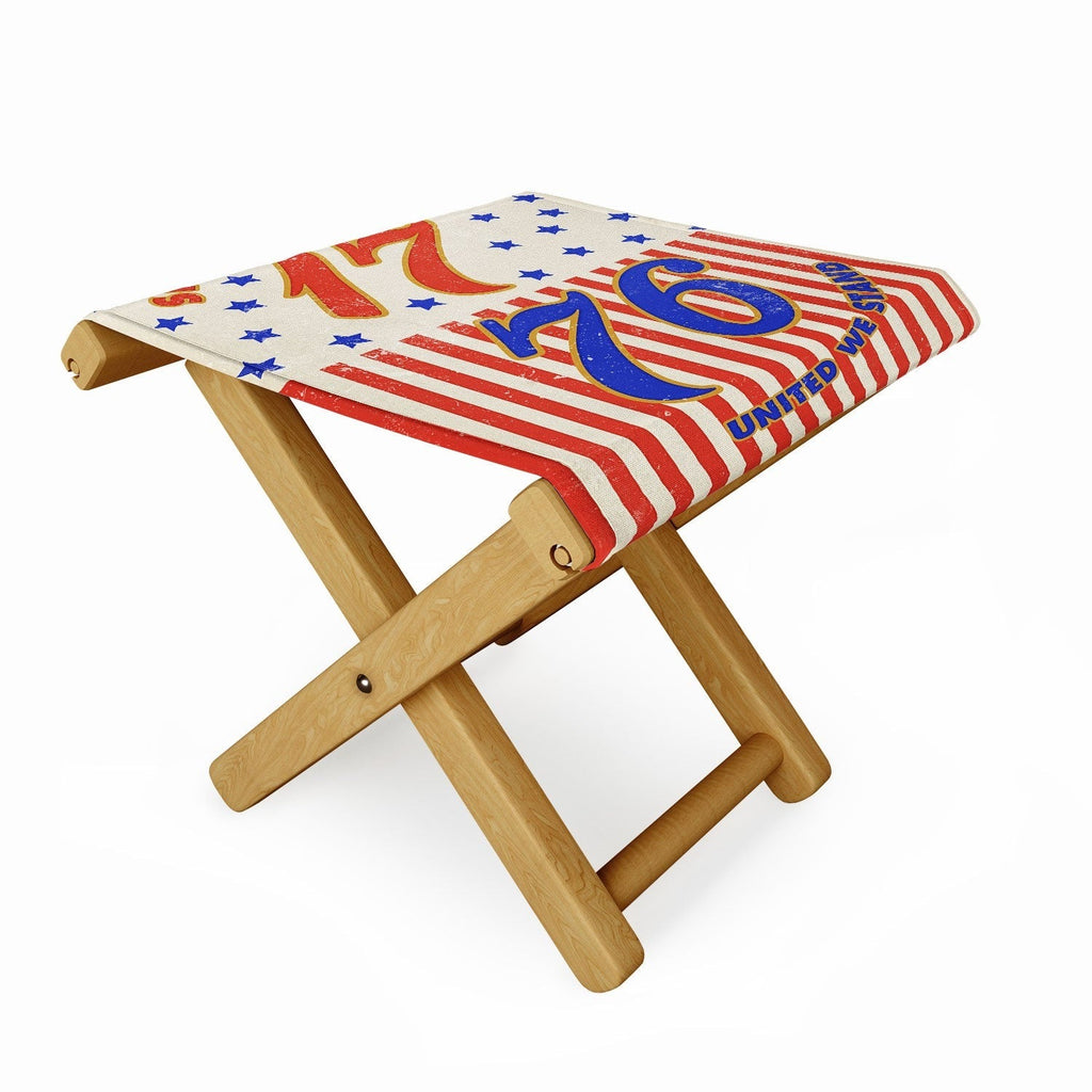 DENY Designs 1776 Stars Folding Stool
