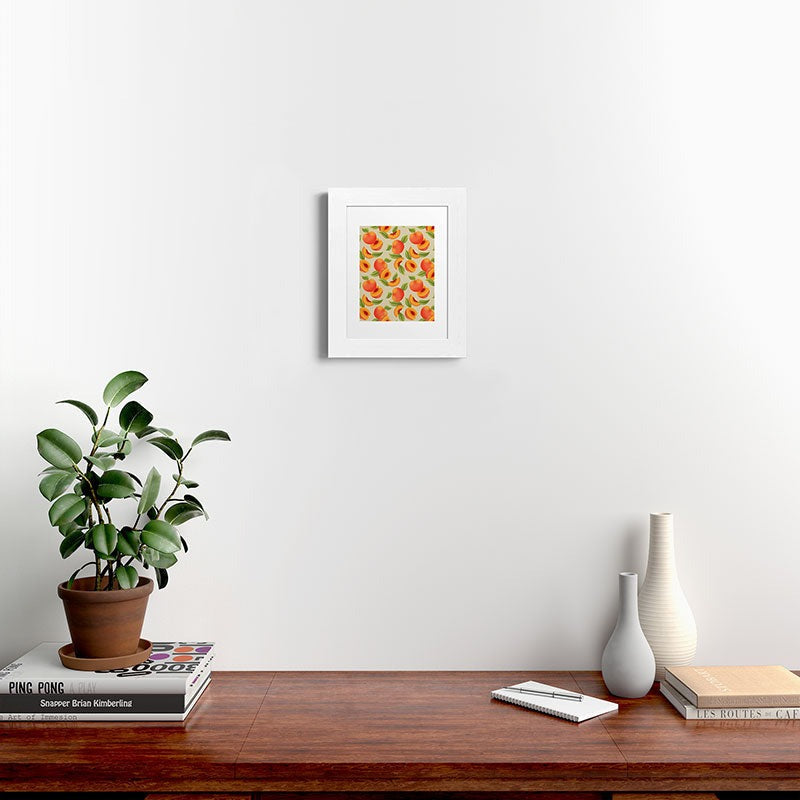Jessica Molina Peach Pattern Framed Art Print