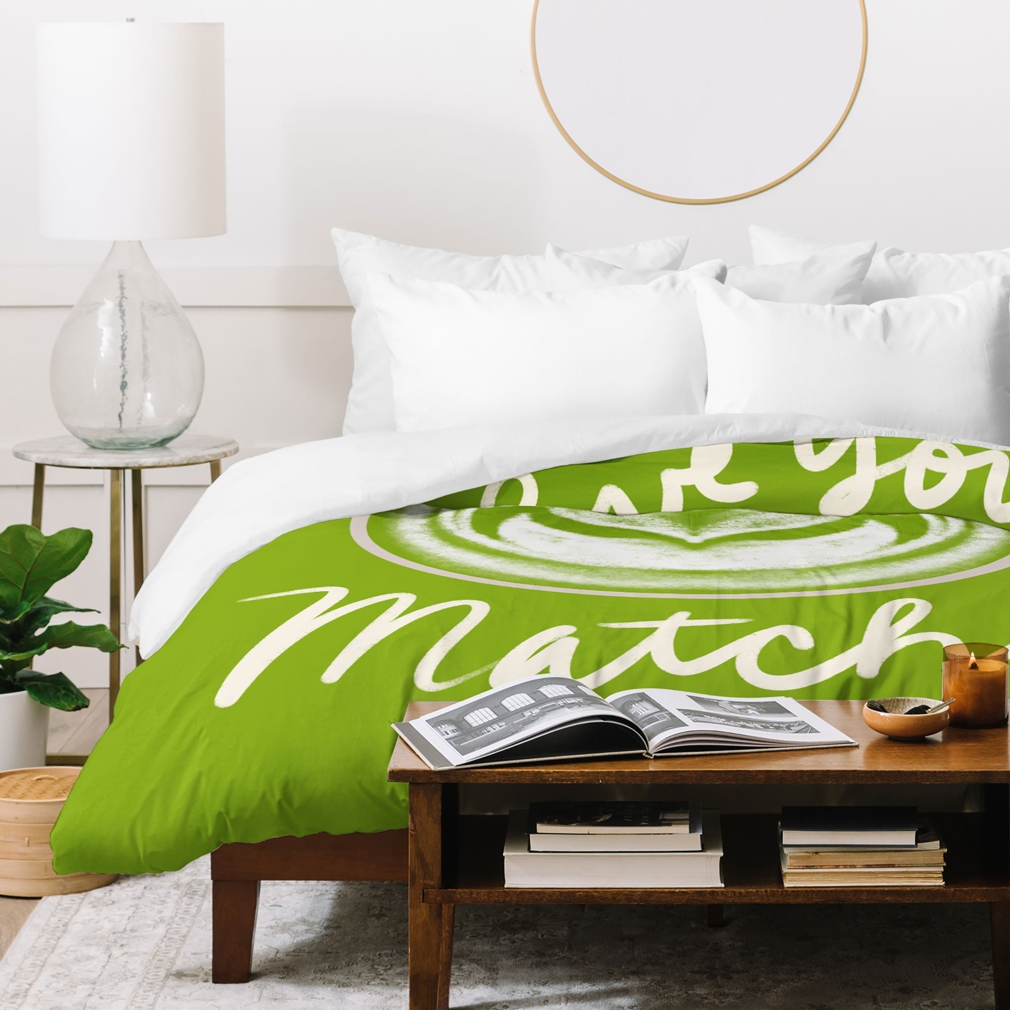 Design by Spark Love You So Matcha Duvet Cover