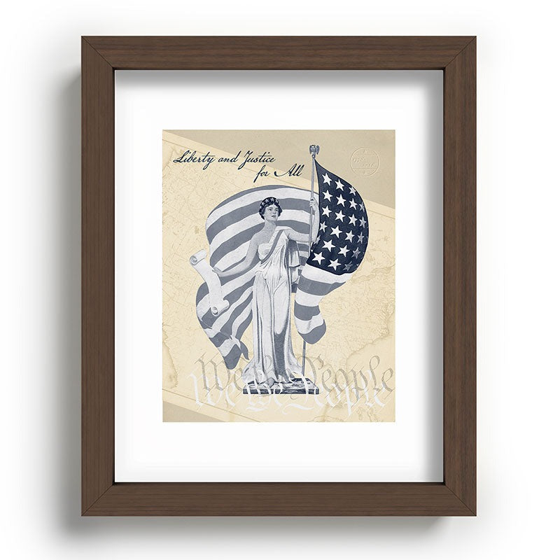 DENY Designs Liberty and Justice Woman Recessed Framing Rectangle