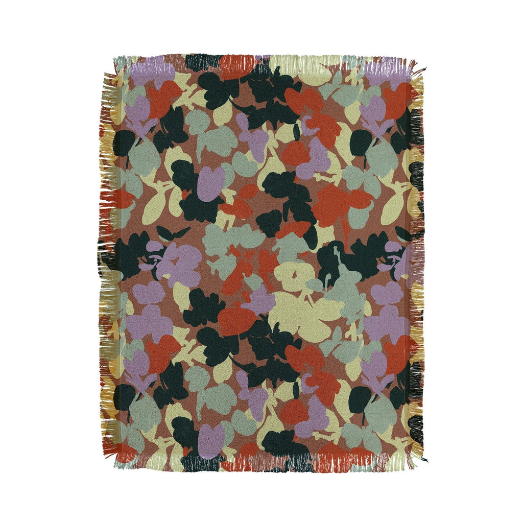 Marta Barragan Camarasa Retro Bloom Medley Throw Blanket