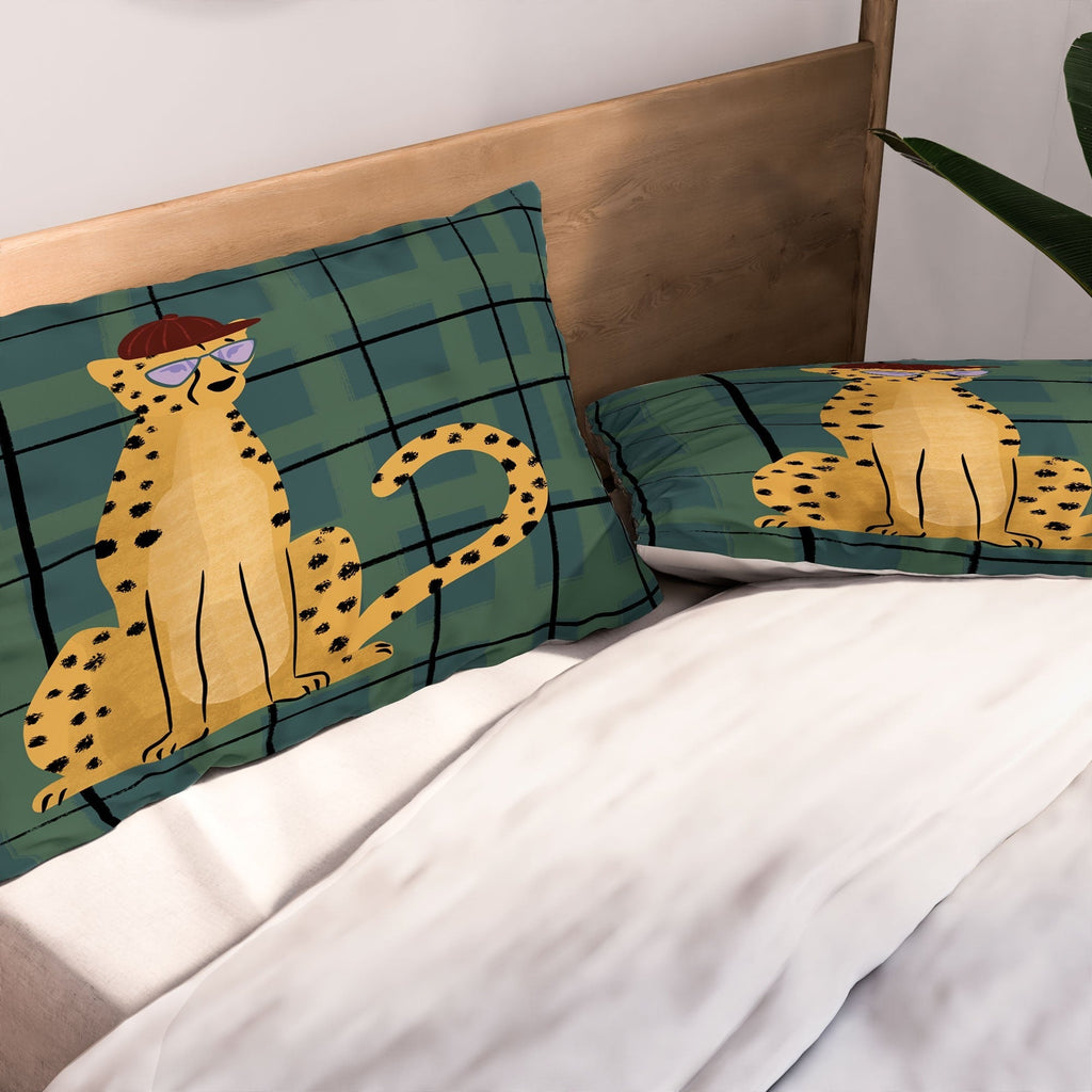 Design by Spark Cheetah Cool Cat Pillow Shams