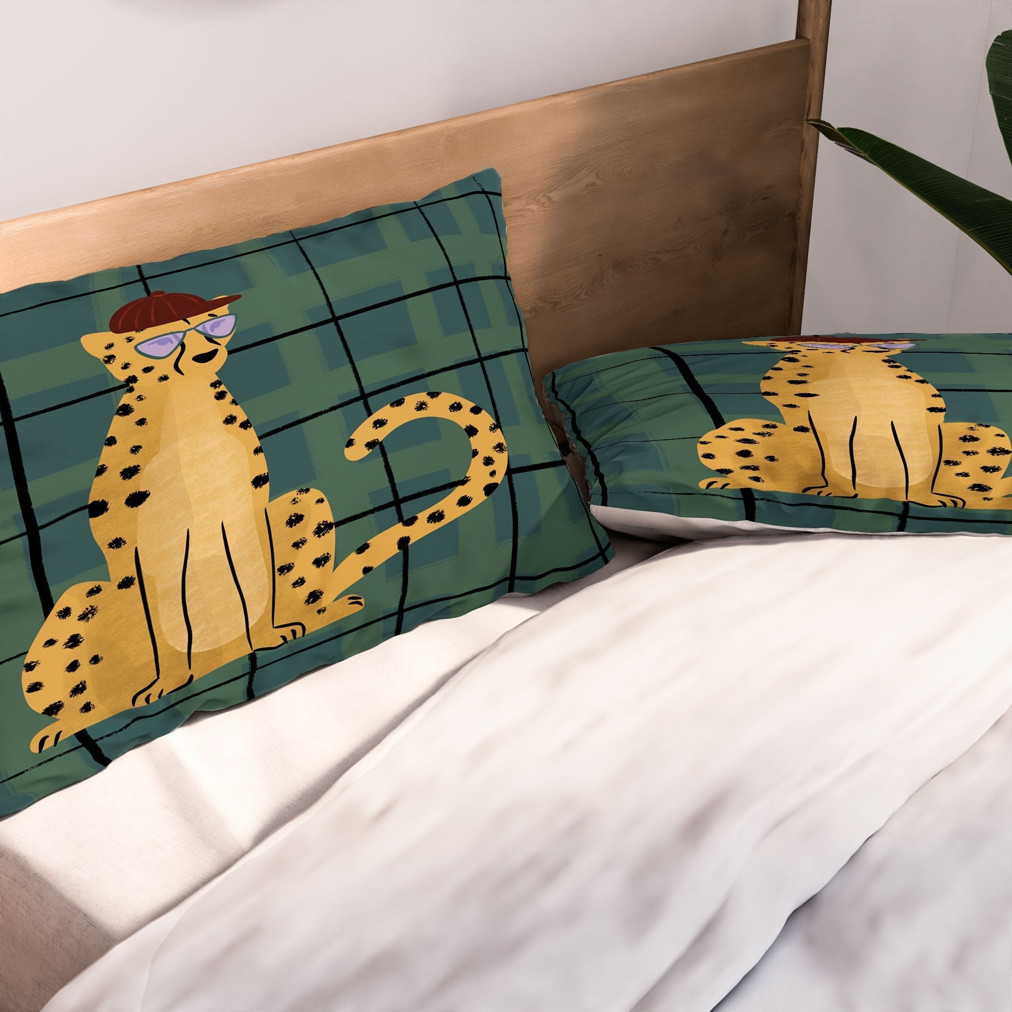 Design by Spark Cheetah Cool Cat Pillow Shams