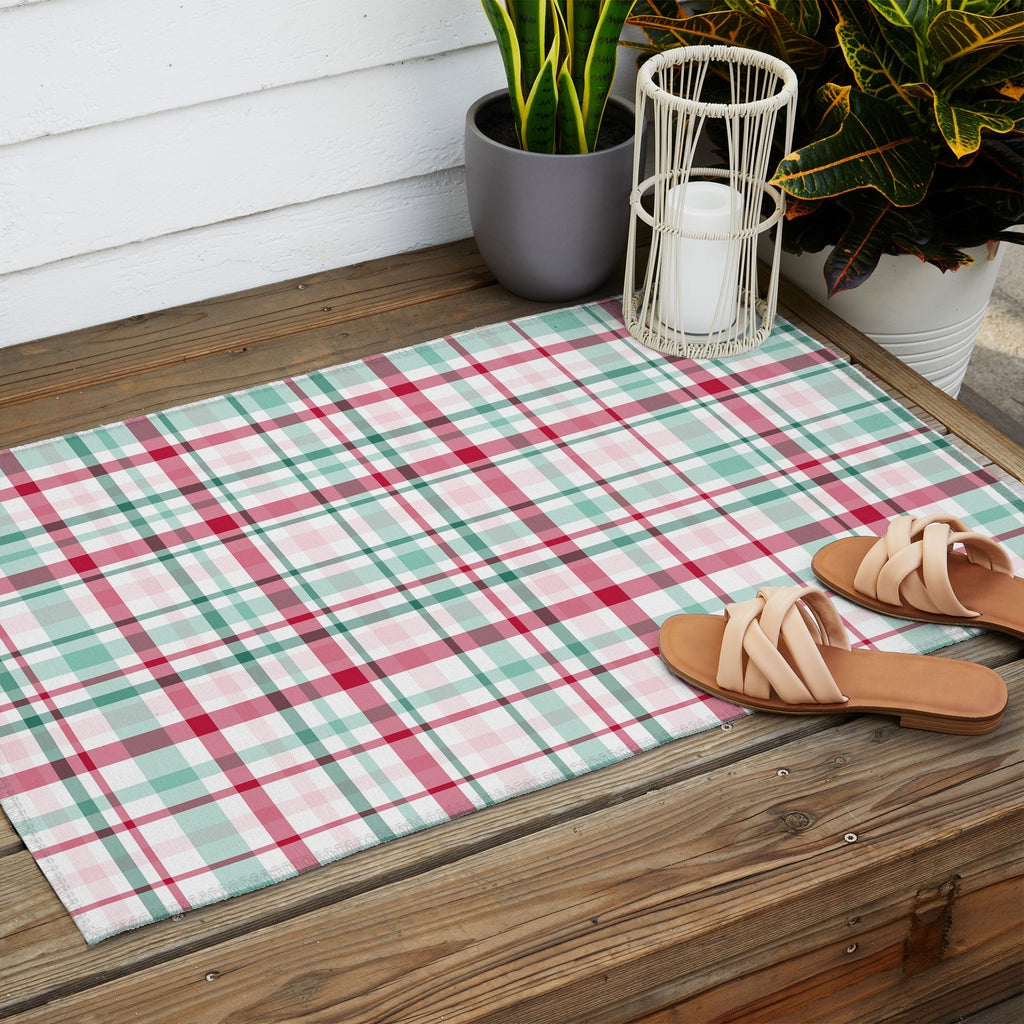 Lisa Argyropoulos Merry Vintage Plaid Outdoor Rug