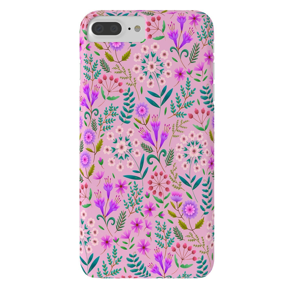 Pimlada Phuapradit Ditsy Purple Floral Half Drop Phone Case