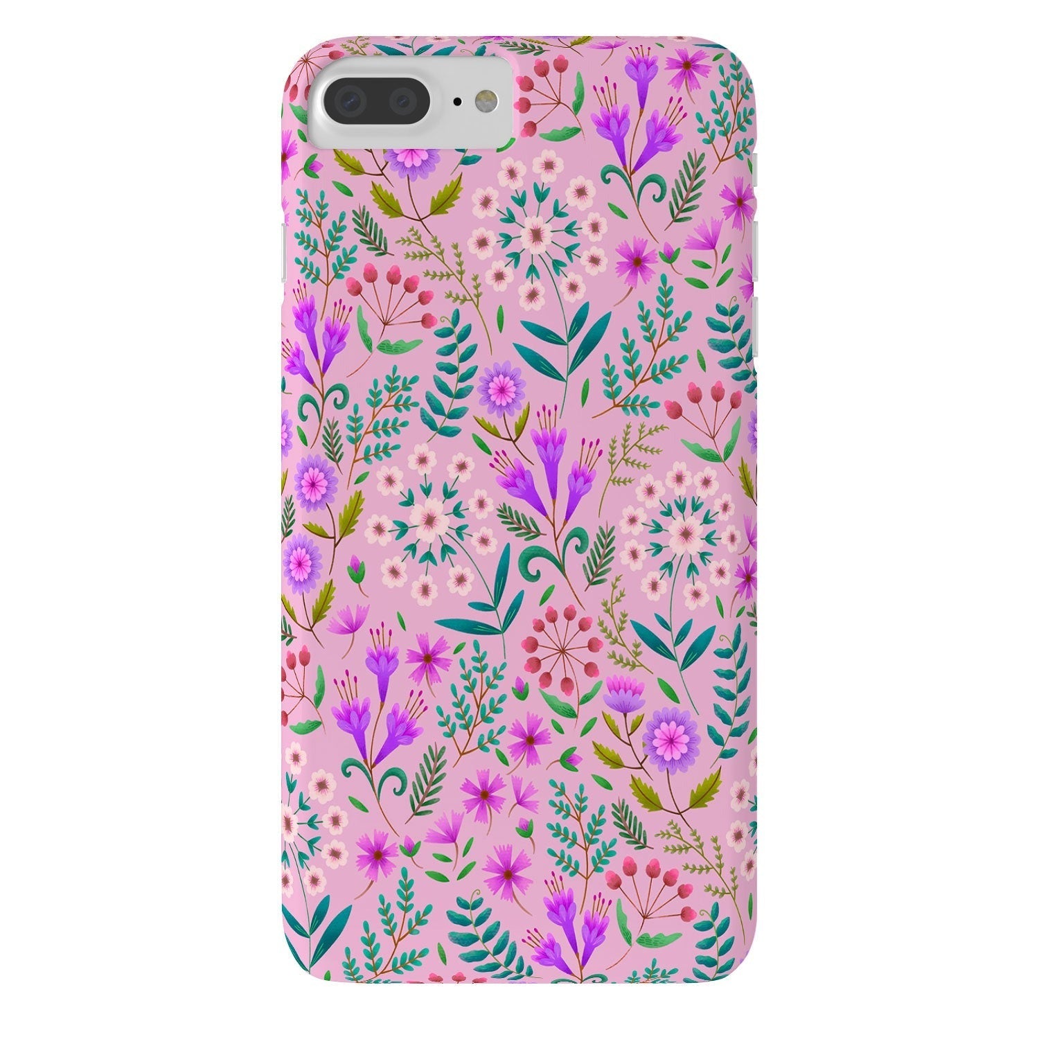 Pimlada Phuapradit Ditsy Purple Floral Half Drop Phone Case