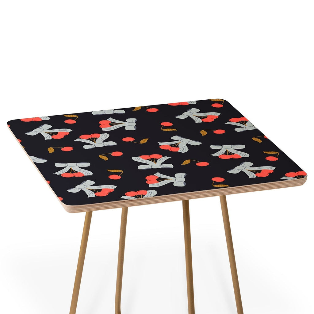 Jennifer Labre Cherries and Bows Side Table
