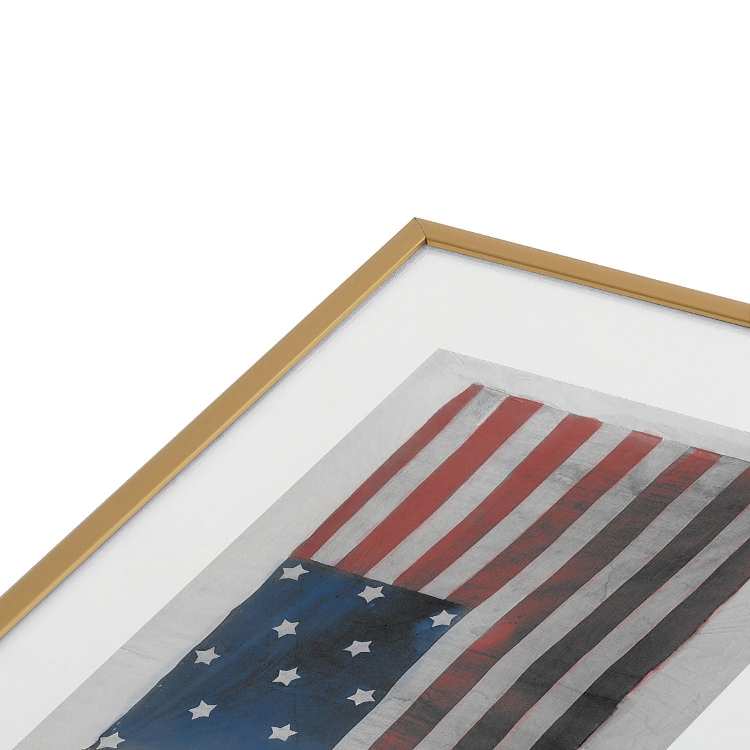 DENY Designs Flag Attributed to Elizabeth Schuyler Hamilton Metal Framed Art Print