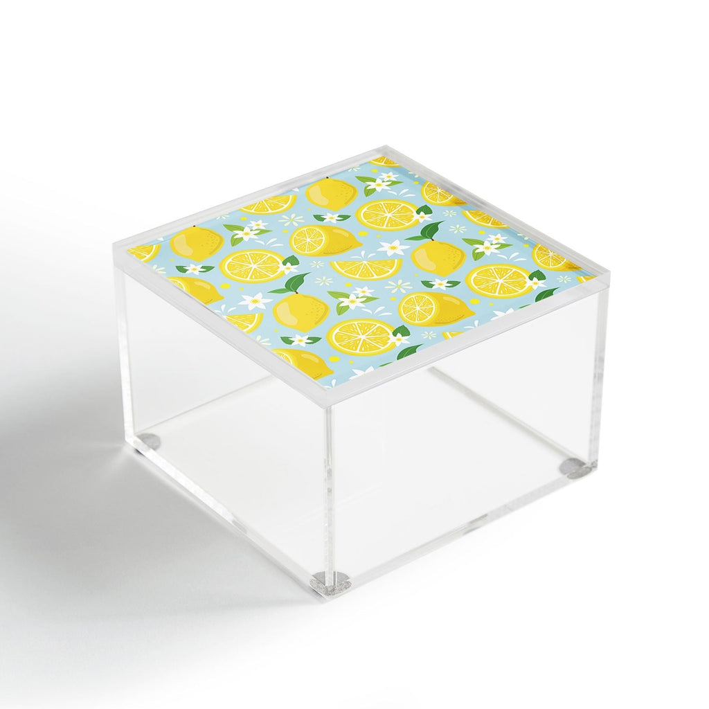 Design by Spark Lemony Fresh Florals Acrylic Box