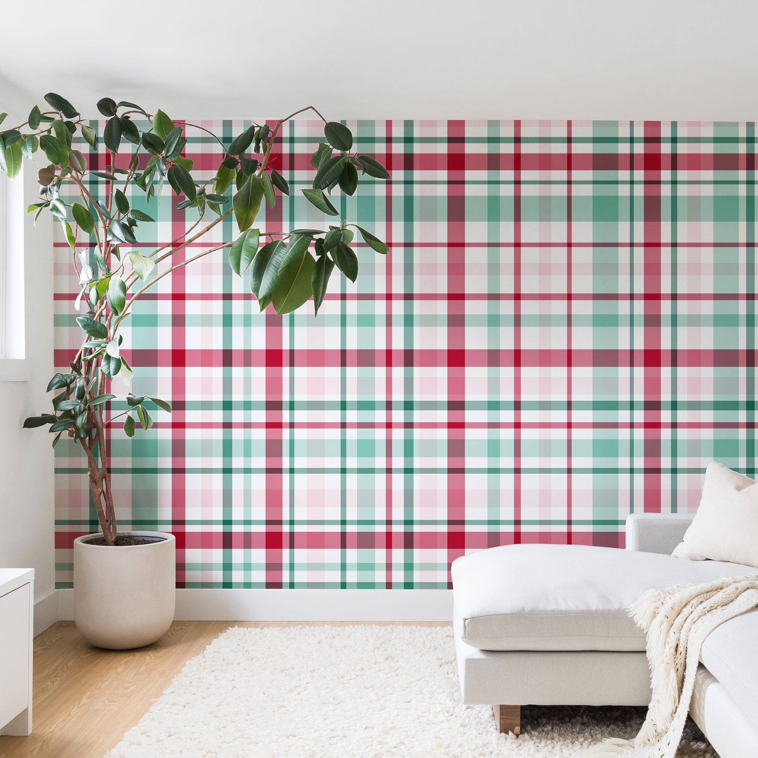 Lisa Argyropoulos Merry Vintage Plaid Wall Mural