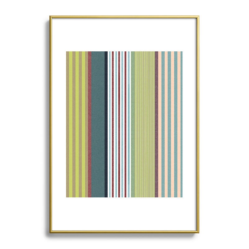 Marta Barragan Camarasa Colorful Stripe Delight Metal Framed Art Print