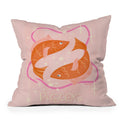 Little Om Zodiac Sign Pisces Throw Pillow