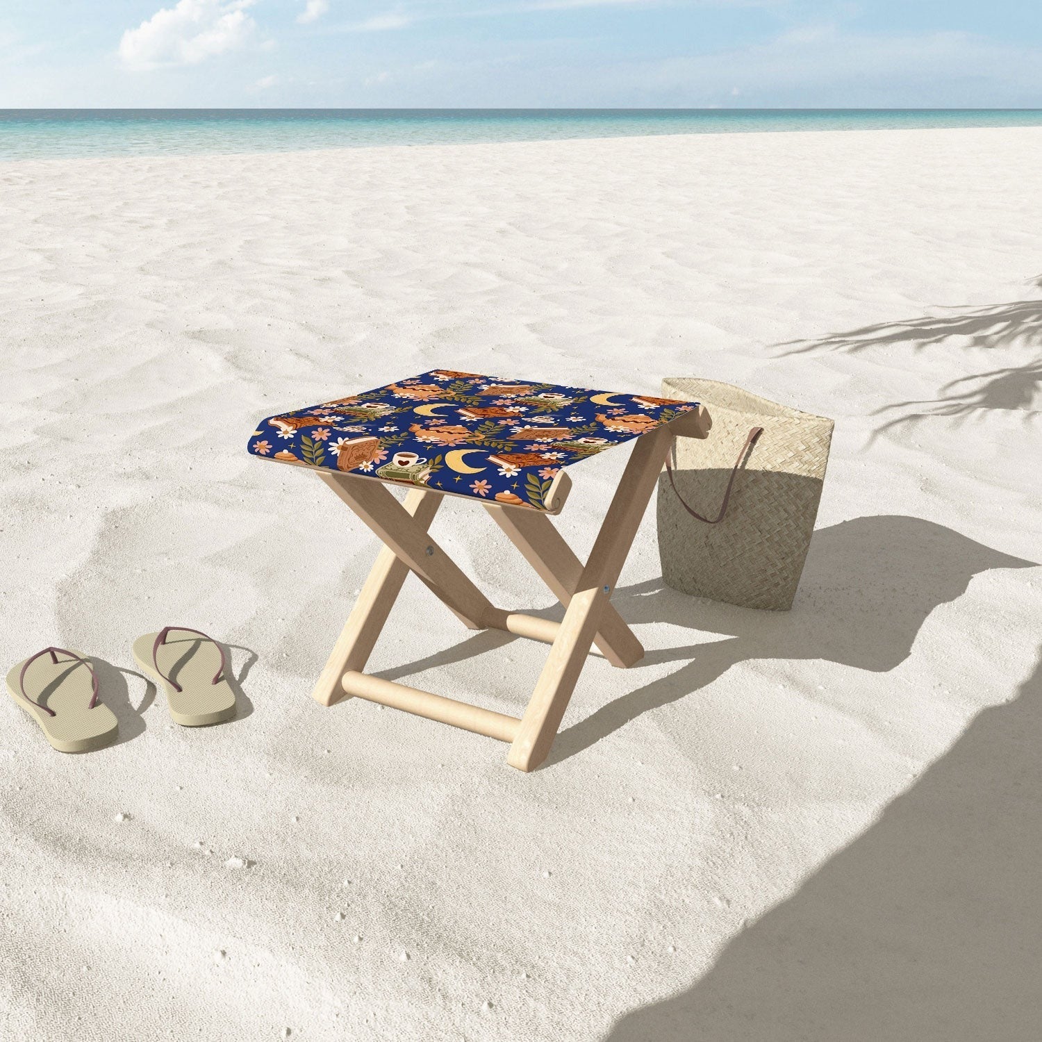 Avenie Moonlit Reading Nook II Folding Stool