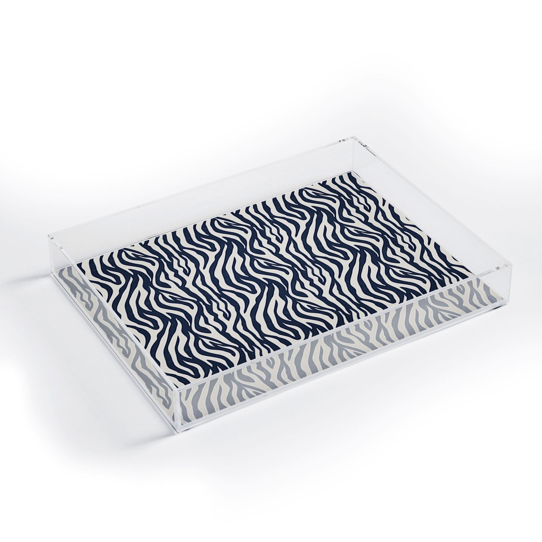 Avenie BR Navy Tiger Stripes Acrylic Tray