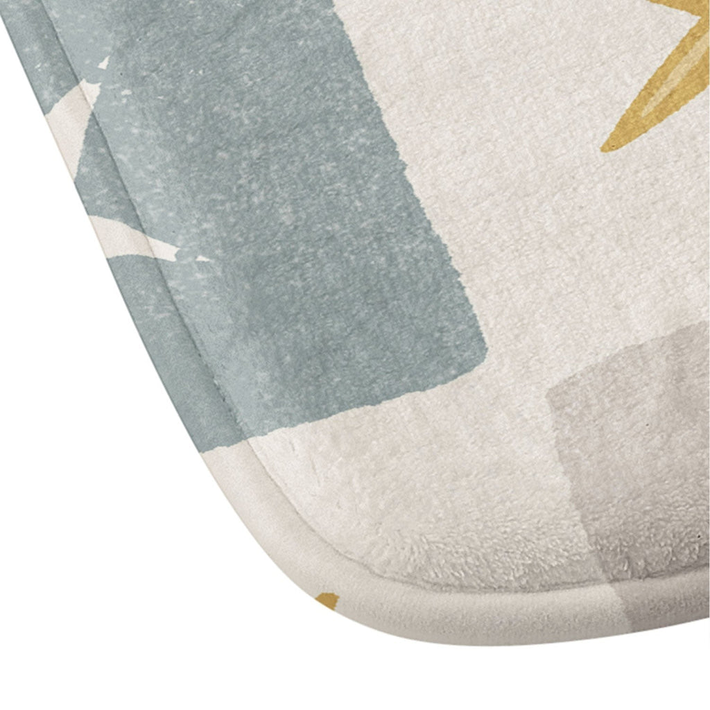 LouBruzzoni Retro Star Block Pattern Memory Foam Bath Mat