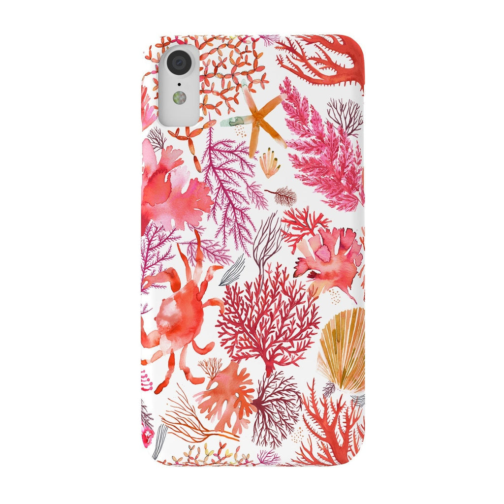 Ninola Design Botanic Retreat Coral Reef Crab Lobster Red Phone Case