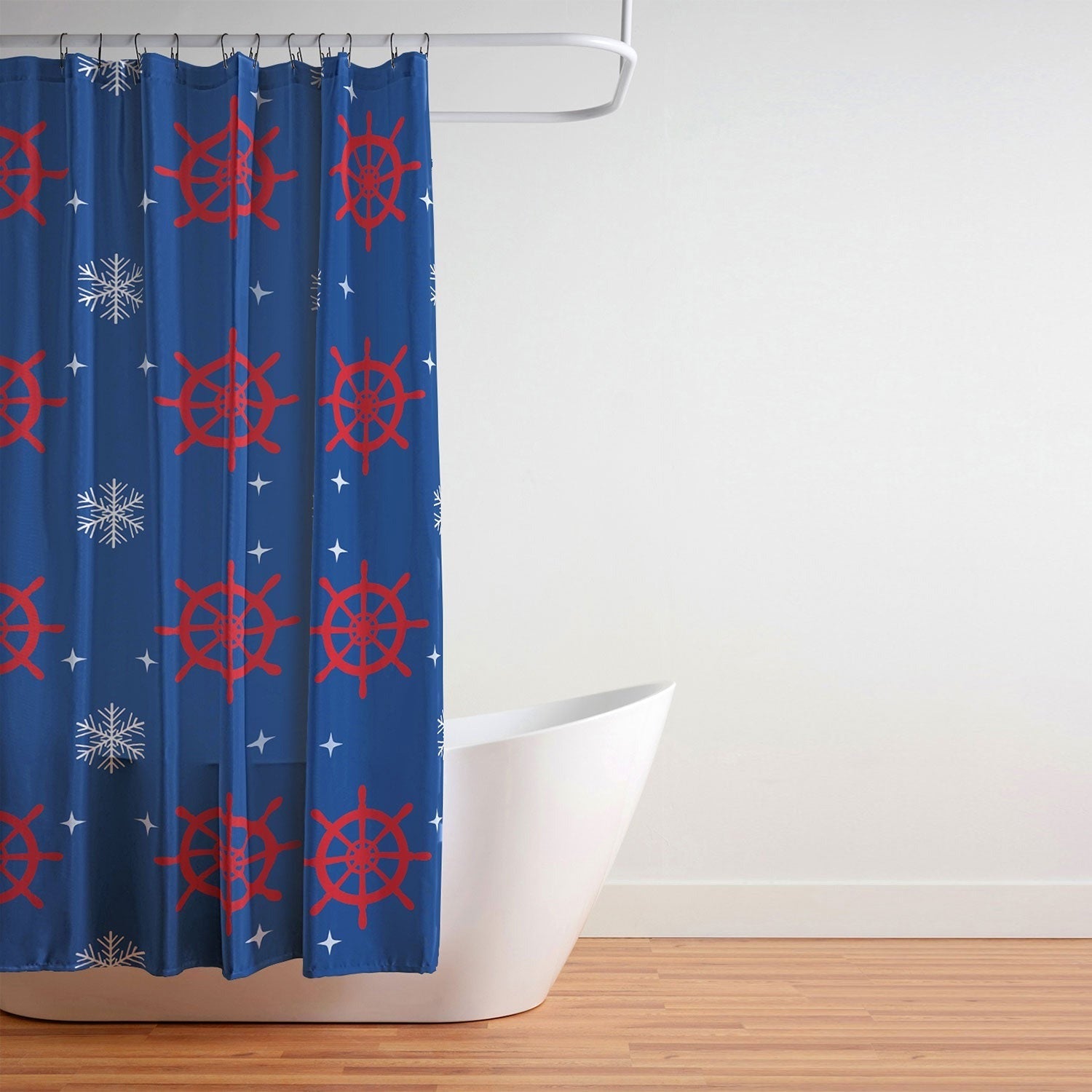 Design by Spark Holiday Helms and Snowflakes Shower Curtain