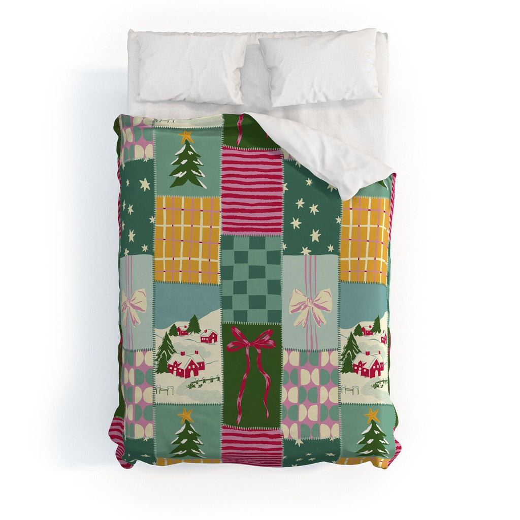 LouBruzzoni Cozy Christmas Patchwork Duvet Cover