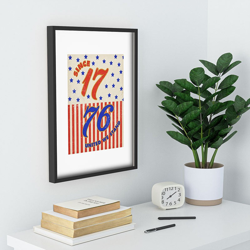 DENY Designs 1776 Stars Recessed Framing Rectangle