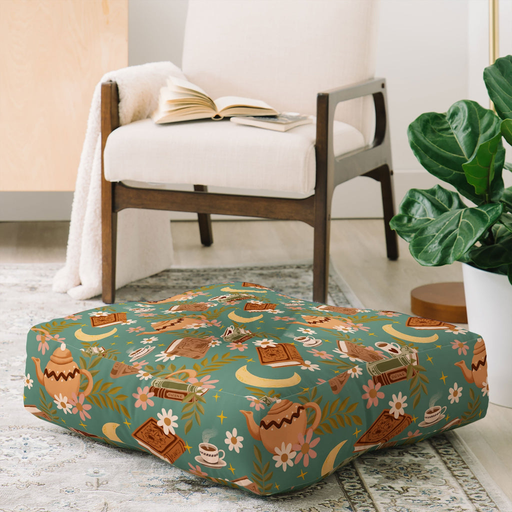 Avenie Moonlit Reading Nook I Floor Pillow Square