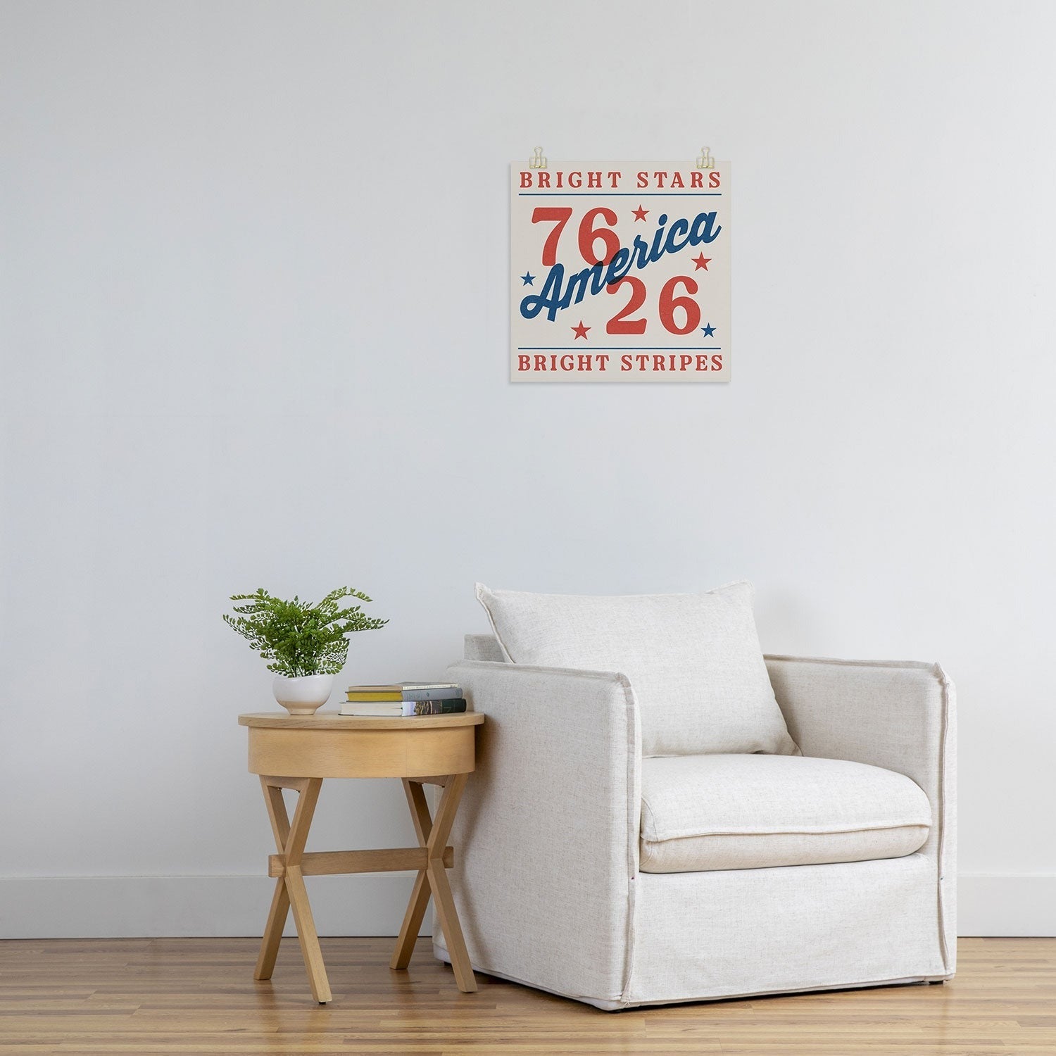 DENY Designs Bright Stars Bright Stripes Art Print