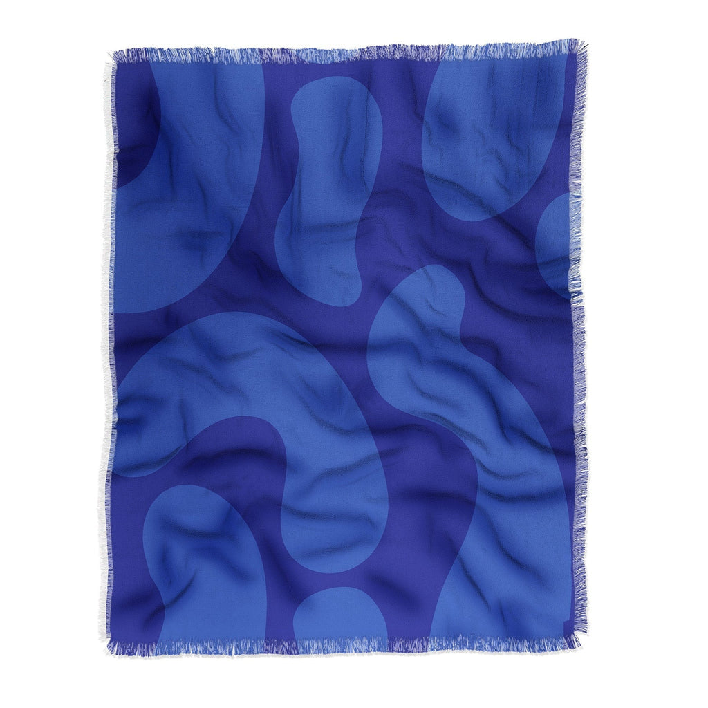 Camilla Foss Blue Pebble Throw Blanket