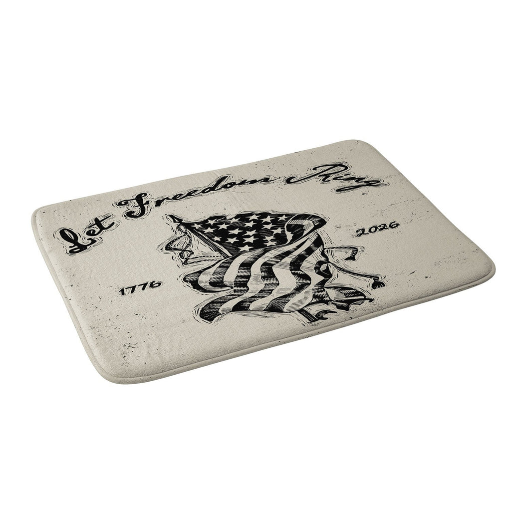 DENY Designs Let Freedom Ring Block Memory Foam Bath Mat