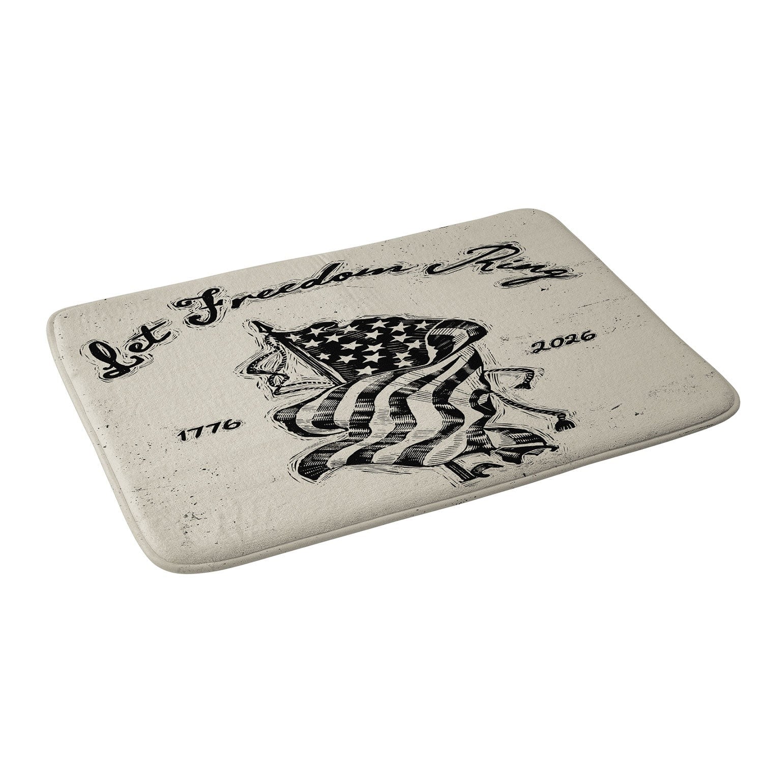DENY Designs Let Freedom Ring Block Memory Foam Bath Mat
