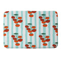 Design by Spark Zesty Tomatoes and Stripes Memory Foam Bath Mat