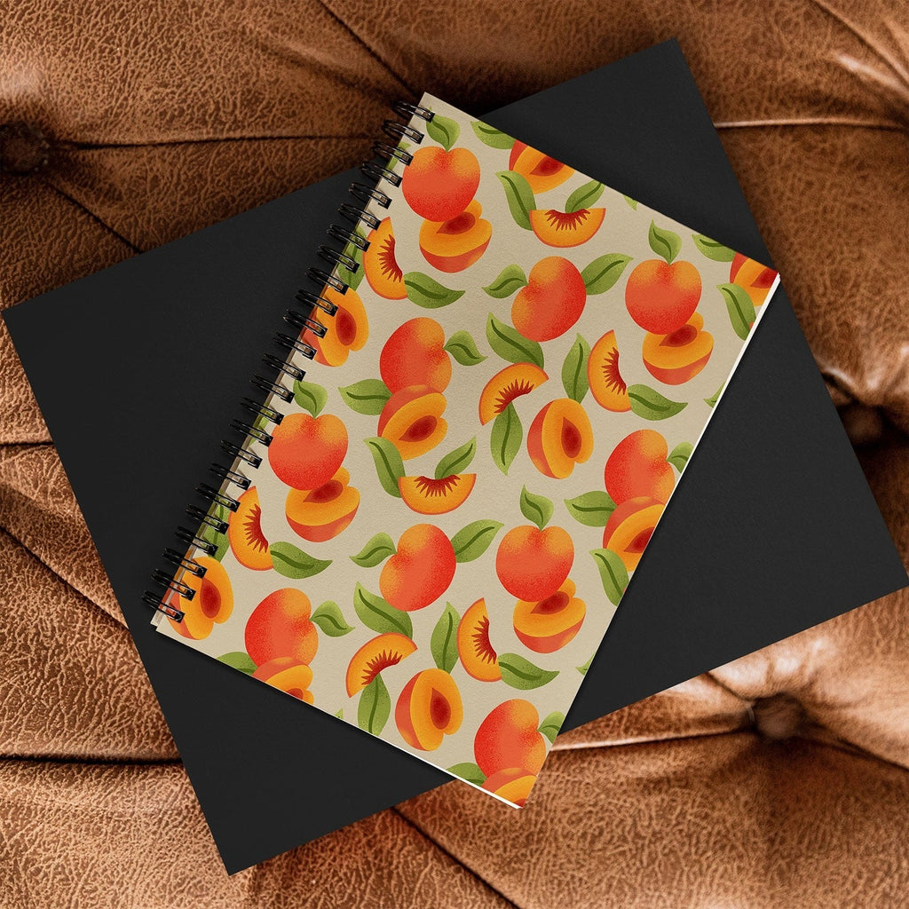 Jessica Molina Peach Pattern Spiral Notebook