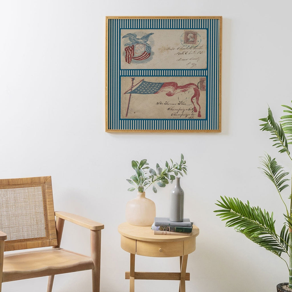 DENY Designs Civil War Envelopes Framed Wall Art