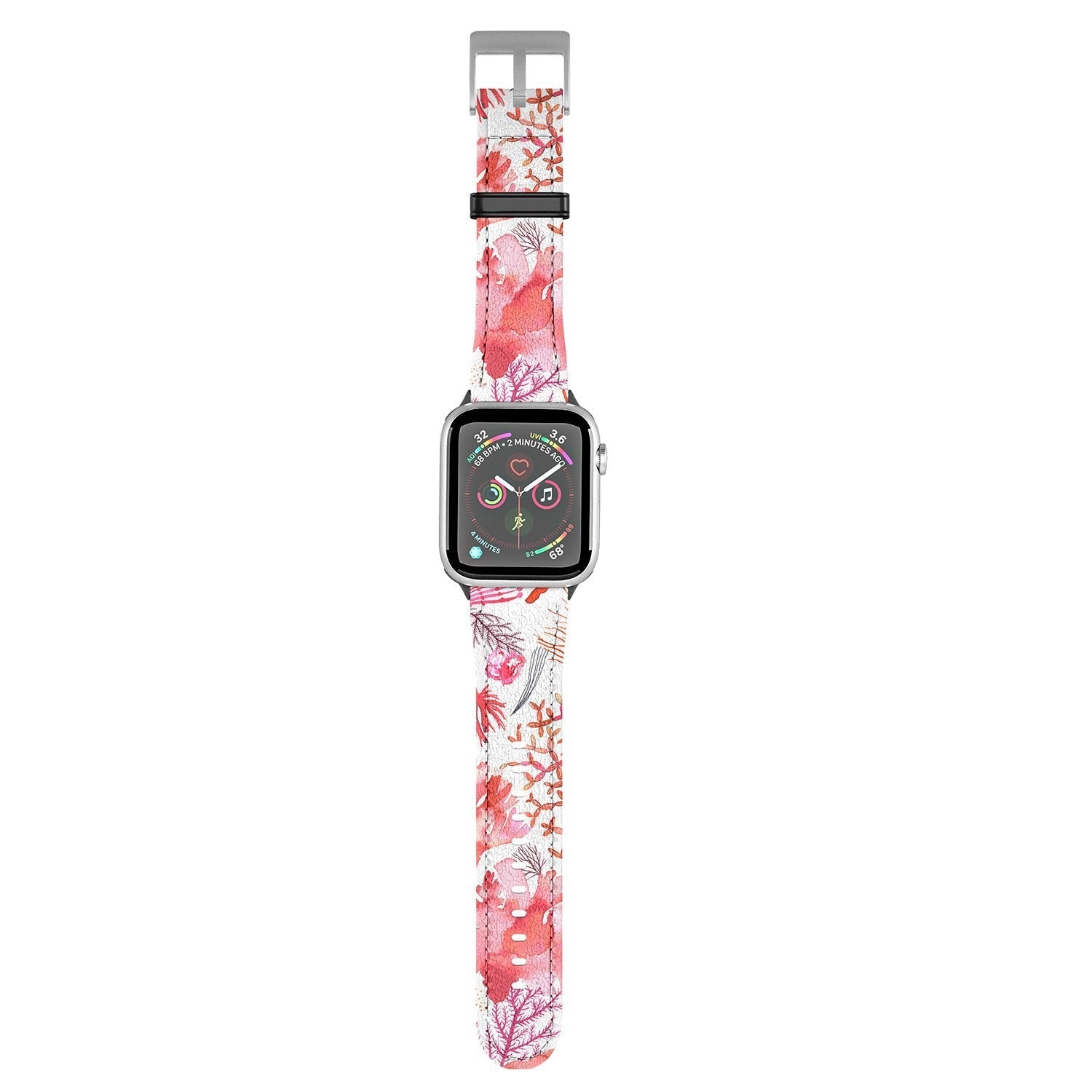 Ninola Design Botanic Retreat Coral Reef Crab Lobster Red Apple Watch Band